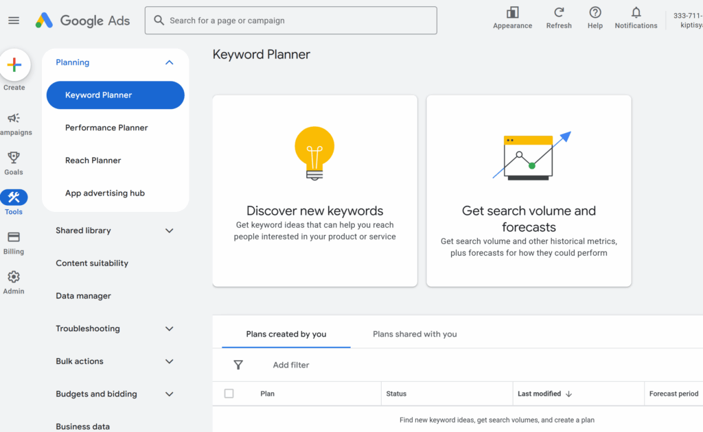 Two ways to use Google keyword planner,one of the best seo tools for keyword research